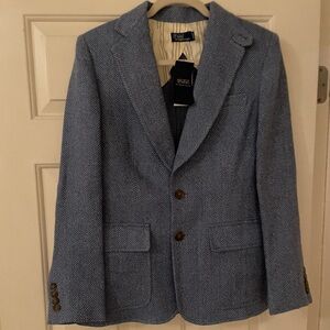 Brand new Polo Ralph Lauren Herringbone Blazer blue Herrington